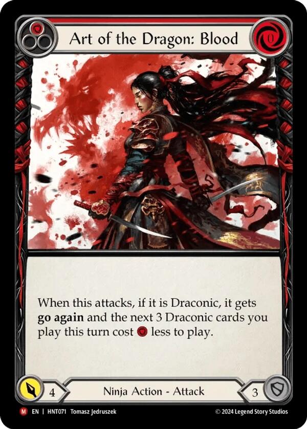 Art of the Dragon: Blood [HNT071] (The Hunted)  Rainbow Foil | Cracking-Singles