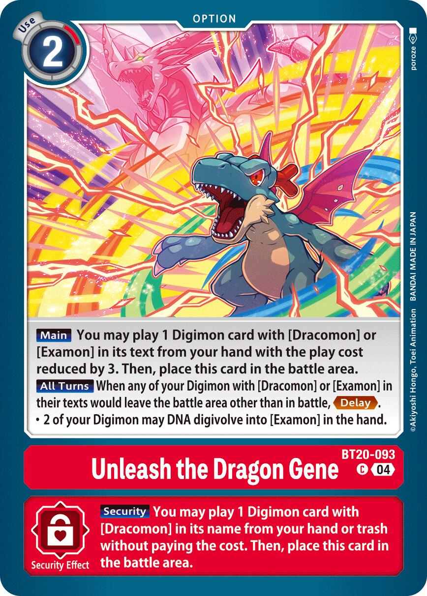 Unleash the Dragon Gene [BT20-093] [Release Special Booster Ver.2.5] | Cracking-Singles