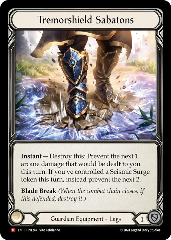 Tremorshield Sabatons [HNT247] (The Hunted)  Cold Foil | Cracking-Singles