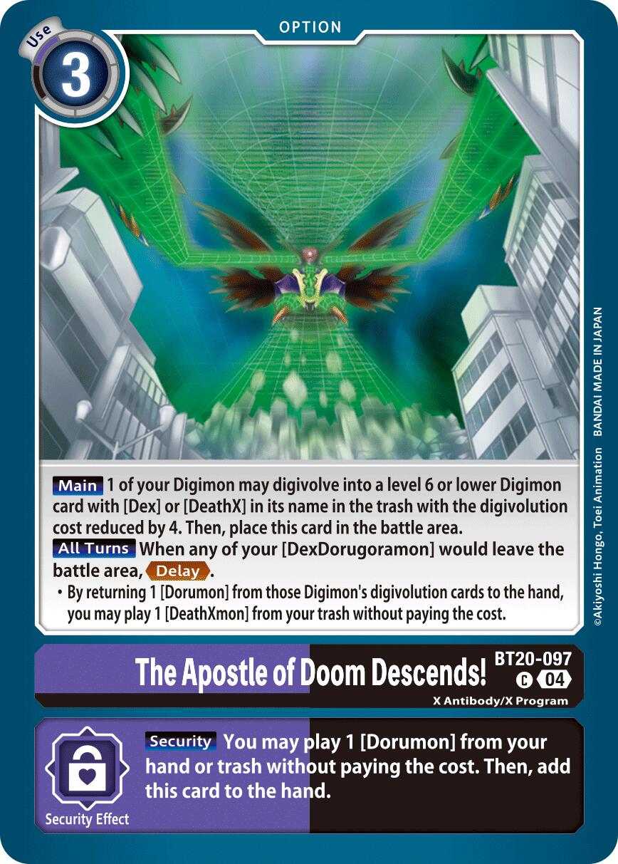 The Apostle of Doom Descends! [BT20-097] [Release Special Booster Ver.2.5] | Cracking-Singles
