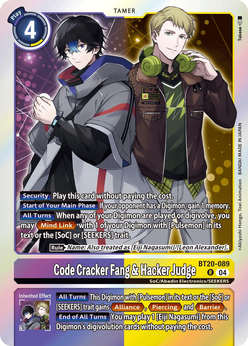 Code Cracker Fang & Hacker Judge [BT20-089] [Release Special Booster Ver.2.5] | Cracking-Singles
