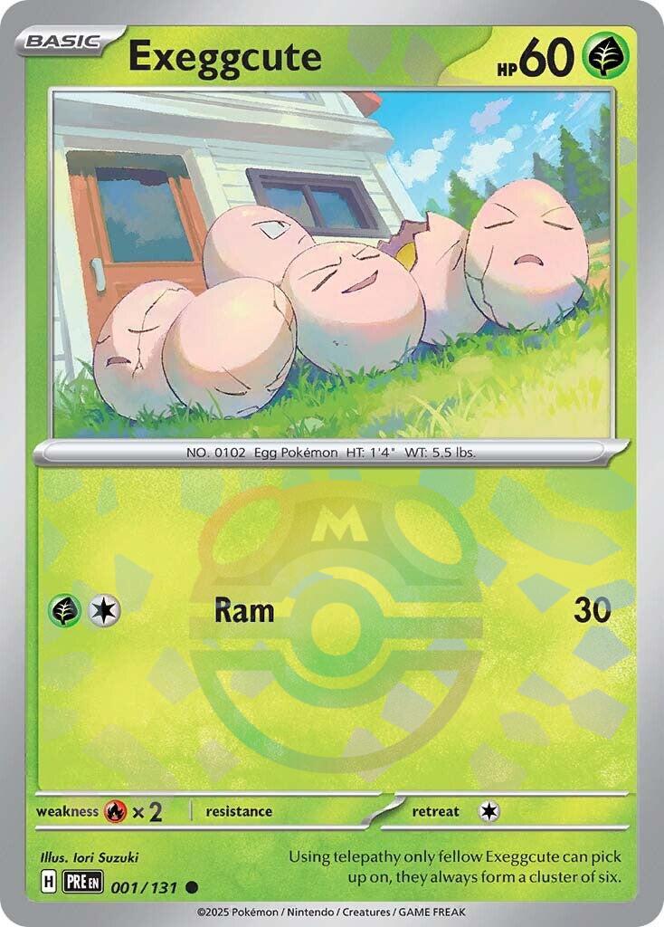 Exeggcute (001/131) (Master Ball Pattern) [Scarlet & Violet: Prismatic Evolutions] | Cracking-Singles