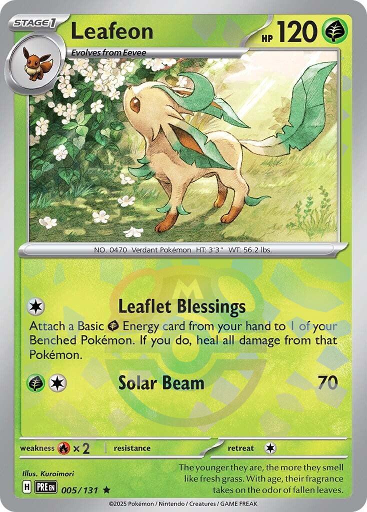 Leafeon (005/131) (Master Ball Pattern) [Scarlet & Violet: Prismatic Evolutions] | Cracking-Singles