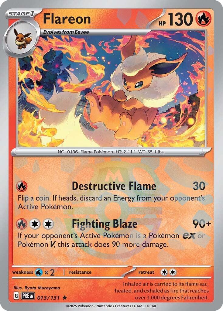 Flareon (013/131) (Master Ball Pattern) [Scarlet & Violet: Prismatic Evolutions] | Cracking-Singles