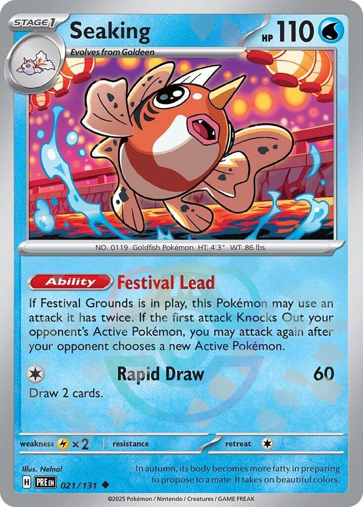 Seaking (021/131) (Master Ball Pattern) [Scarlet & Violet: Prismatic Evolutions] | Cracking-Singles