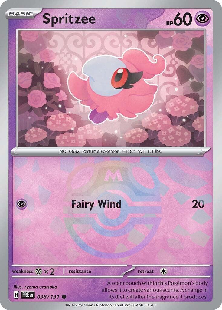 Spritzee (038/131) (Master Ball Pattern) [Scarlet & Violet: Prismatic Evolutions] | Cracking-Singles