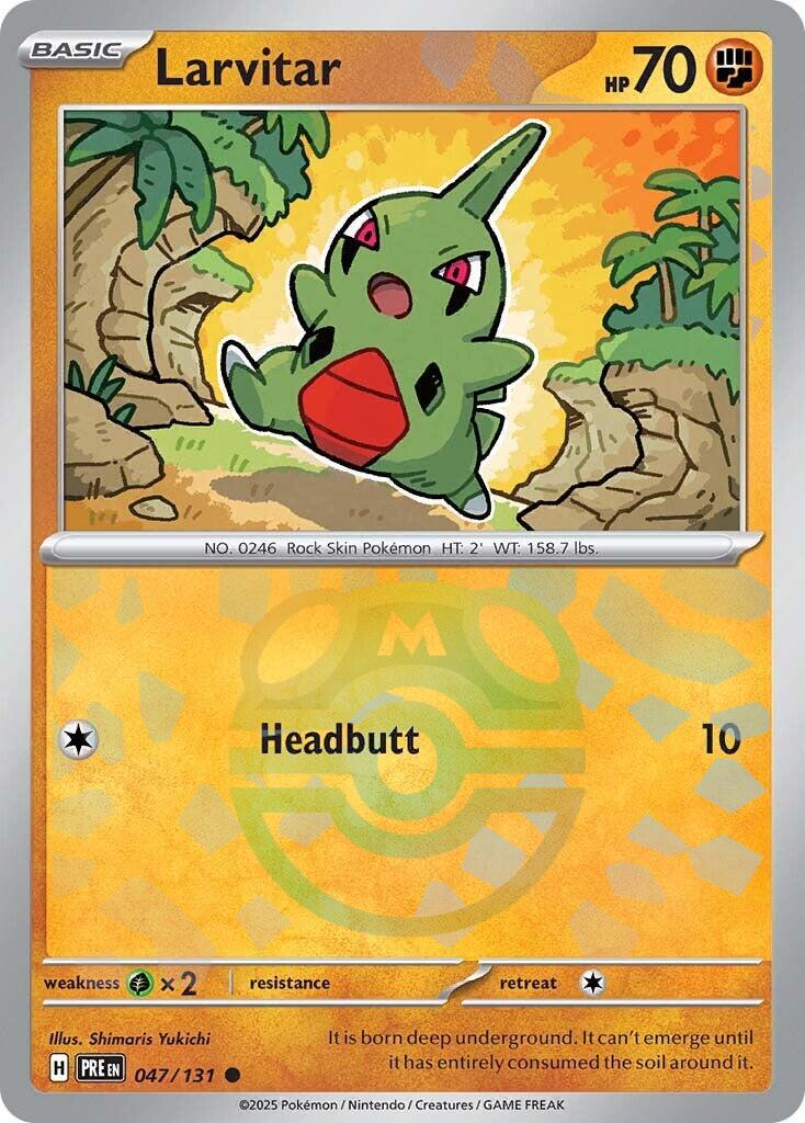 Larvitar (047/131) (Master Ball Pattern) [Scarlet & Violet: Prismatic Evolutions] | Cracking-Singles