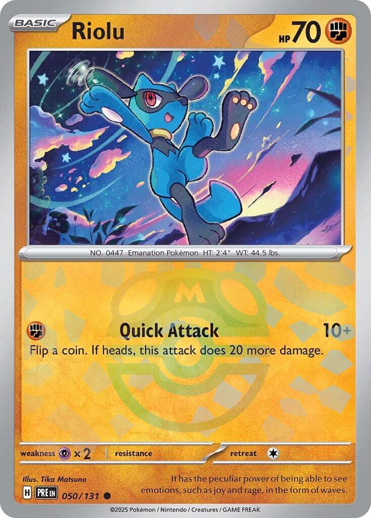 Riolu (050/131) (Master Ball Pattern) [Scarlet & Violet: Prismatic Evolutions] | Cracking-Singles