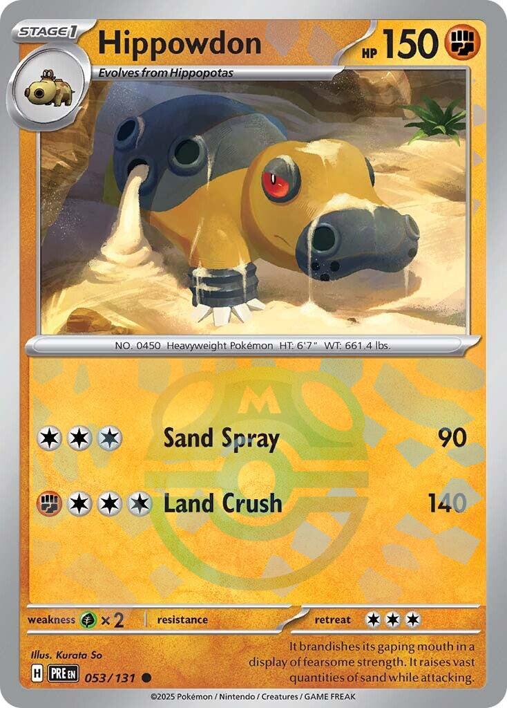 Hippowdon (053/131) (Master Ball Pattern) [Scarlet & Violet: Prismatic Evolutions] | Cracking-Singles