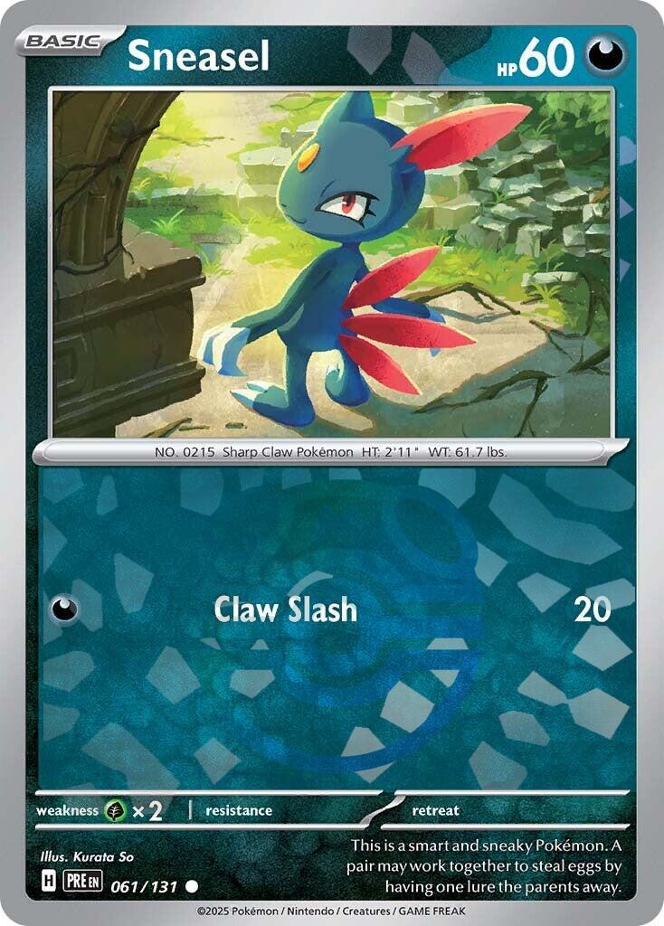Sneasel (061/131) (Master Ball Pattern) [Scarlet & Violet: Prismatic Evolutions] | Cracking-Singles