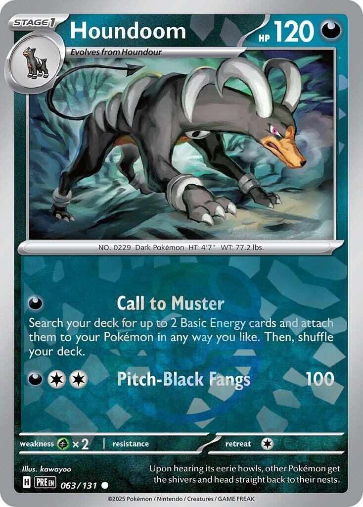 Houndoom (063/131) (Master Ball Pattern) [Scarlet & Violet: Prismatic Evolutions] | Cracking-Singles