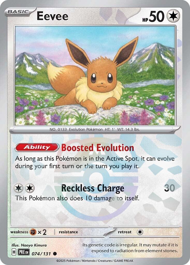Eevee (074/131) (Master Ball Pattern) [Scarlet & Violet: Prismatic Evolutions] | Cracking-Singles
