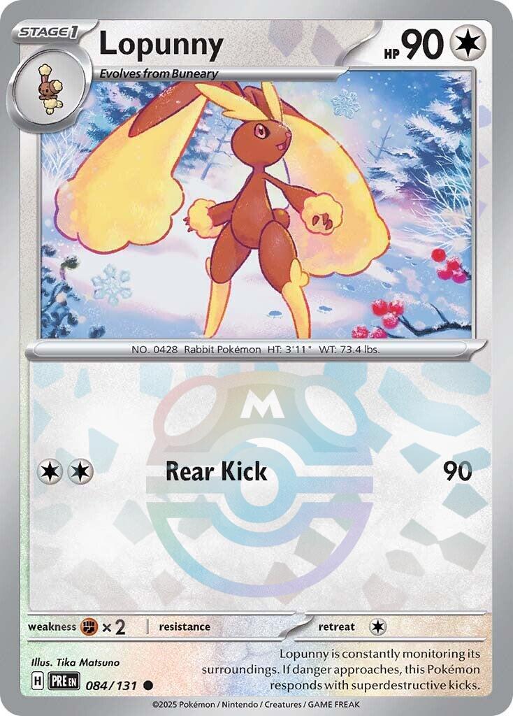 Lopunny (084/131) (Master Ball Pattern) [Scarlet & Violet: Prismatic Evolutions] | Cracking-Singles