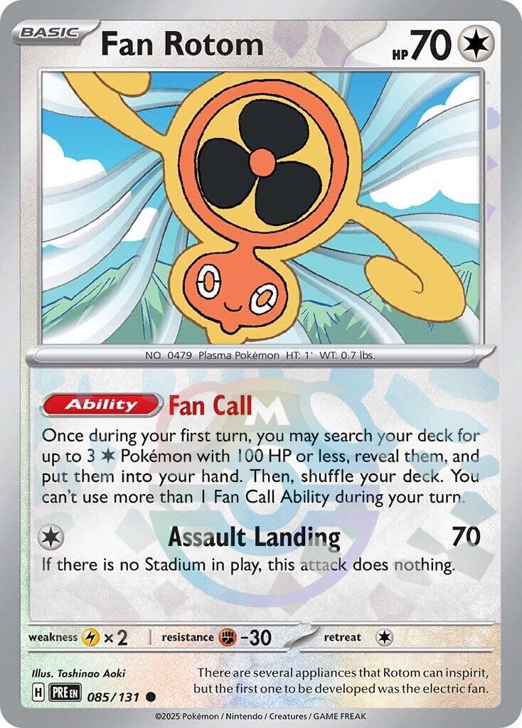 Fan Rotom (085/131) (Master Ball Pattern) [Scarlet & Violet: Prismatic Evolutions] | Cracking-Singles