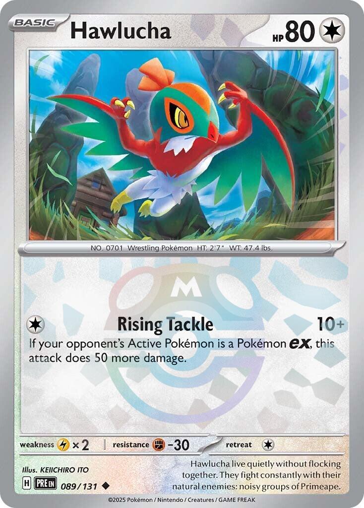 Hawlucha (089/131) (Master Ball Pattern) [Scarlet & Violet: Prismatic Evolutions] | Cracking-Singles