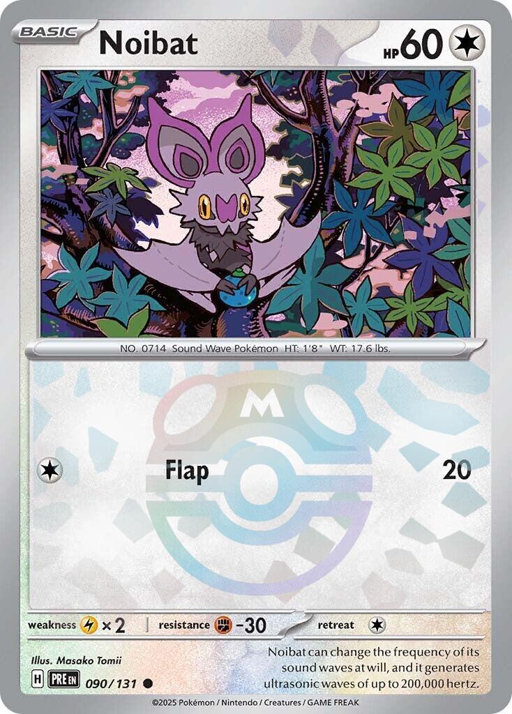 Noibat (090/131) (Master Ball Pattern) [Scarlet & Violet: Prismatic Evolutions] | Cracking-Singles