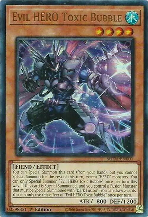 Evil HERO Toxic Bubble [SUDA-EN001] Ultra Rare | Cracking-Singles