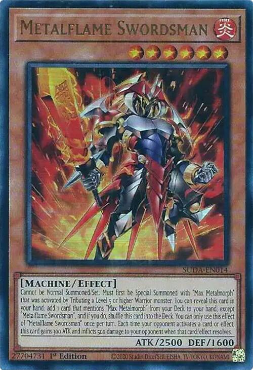 Metalflame Swordsman [SUDA-EN014] Ultra Rare | Cracking-Singles
