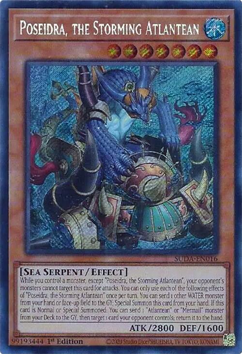 Poseidra, the Storming Atlantean [SUDA-EN016] Secret Rare | Cracking-Singles