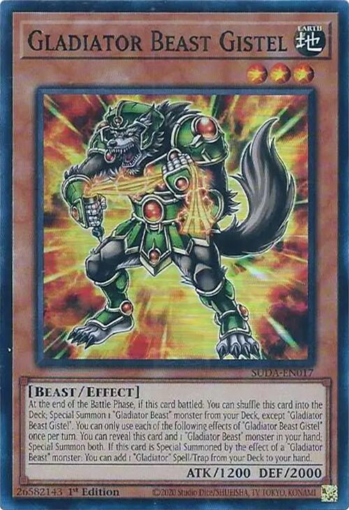 Gladiator Beast Gistel [SUDA-EN017] Super Rare | Cracking-Singles
