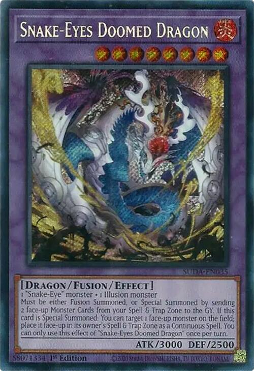 Snake-Eyes Doomed Dragon [SUDA-EN035] Secret Rare | Cracking-Singles