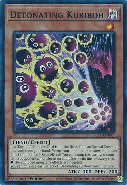 Detonating Kuriboh [SUDA-EN097] Super Rare | Cracking-Singles