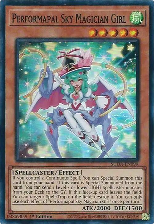Performapal Sky Magician Girl [SUDA-EN099] Super Rare | Cracking-Singles