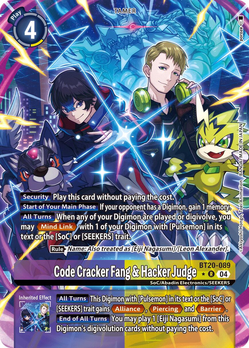 Code Cracker Fang & Hacker Judge [BT20-089] (Alternate Art) [Release Special Booster Ver.2.5] | Cracking-Singles