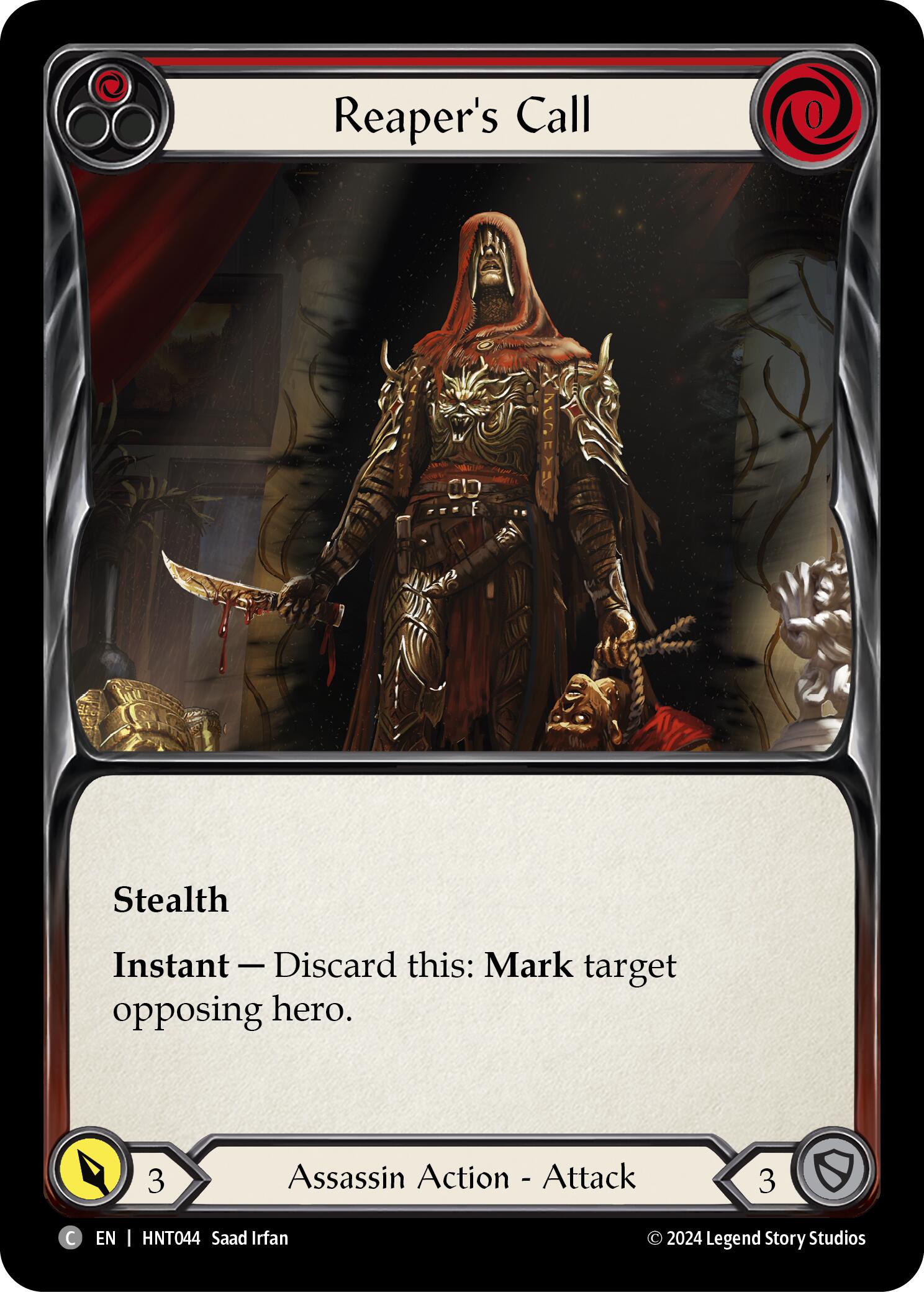 Reaper's Call (Red) [HNT044] (The Hunted)  Rainbow Foil | Cracking-Singles