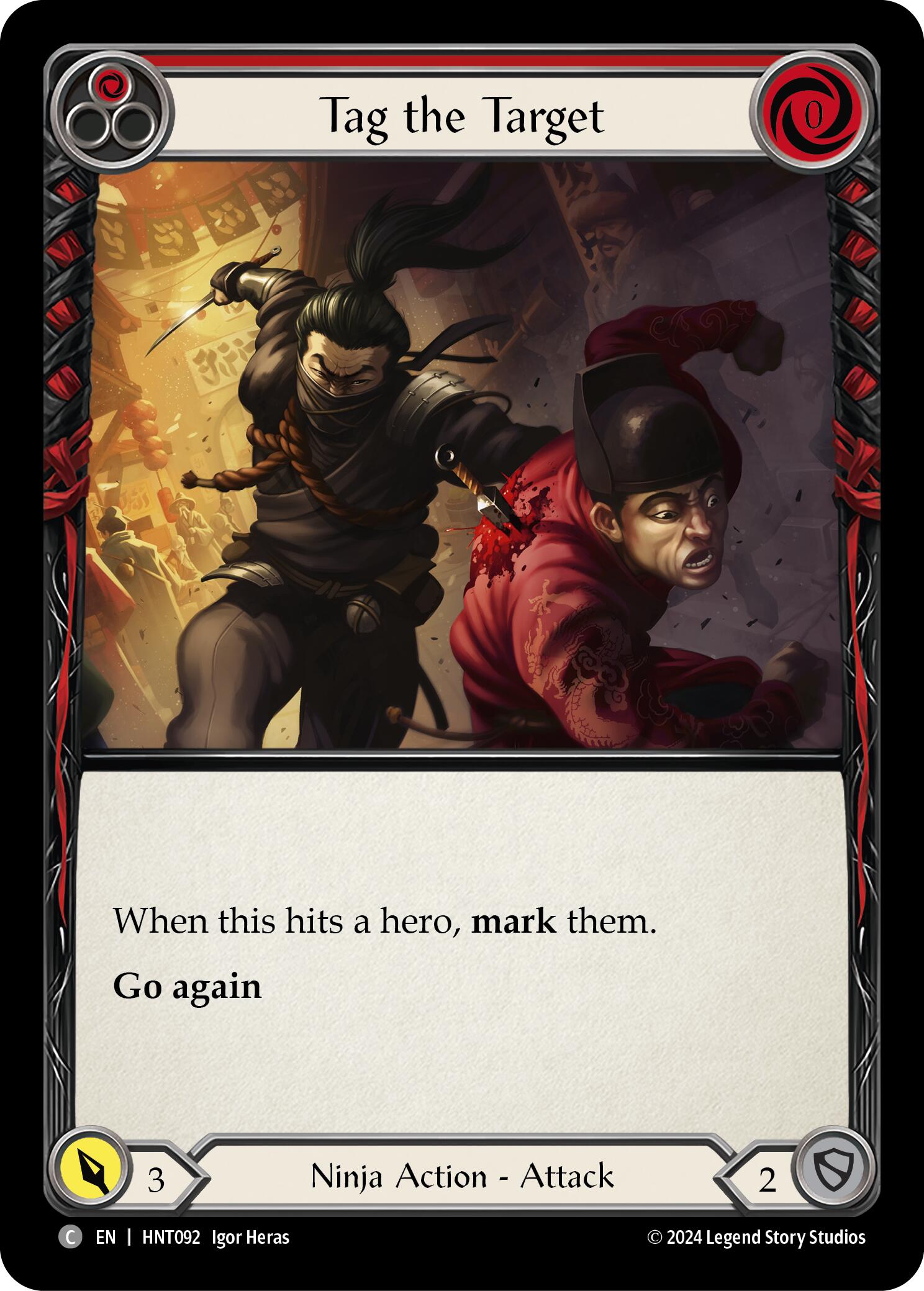 Tag the Target (Red) [HNT092] (The Hunted)  Rainbow Foil | Cracking-Singles