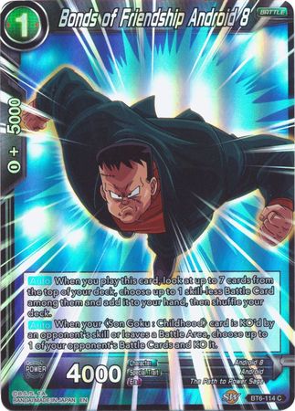 Bonds of Friendship Android 8 (Reprint) (BT6-114) [Battle Evolution Booster] | Cracking-Singles
