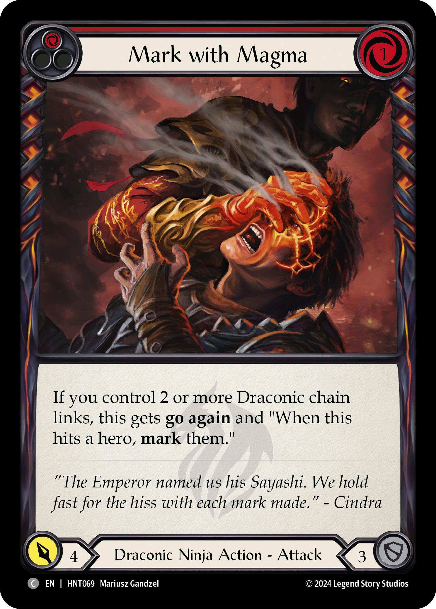 Mark with Magma (Red) [HNT069] (The Hunted) | Cracking-Singles