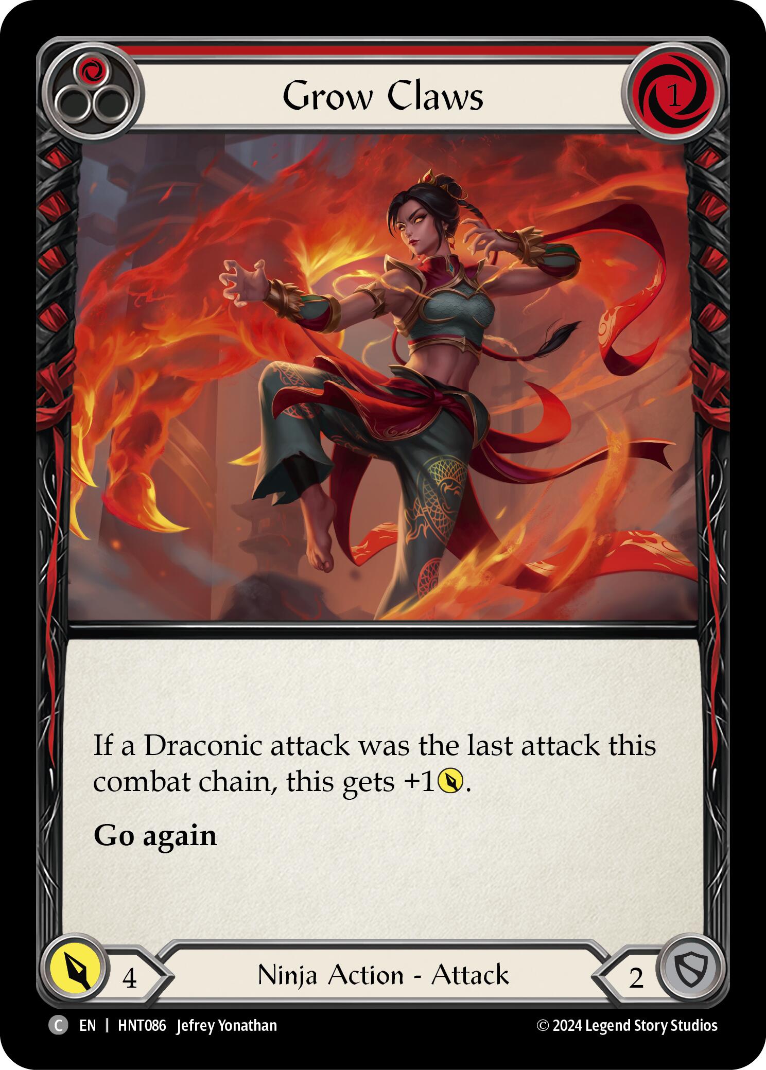 Grow Claws (Red) [HNT086] (The Hunted)  Rainbow Foil | Cracking-Singles