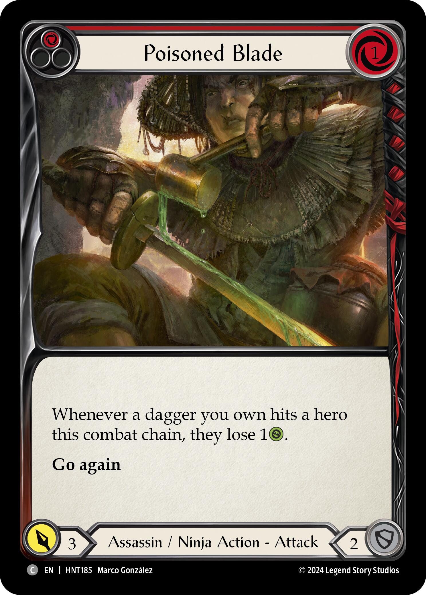 Poisoned Blade (Red) [HNT185] (The Hunted) | Cracking-Singles