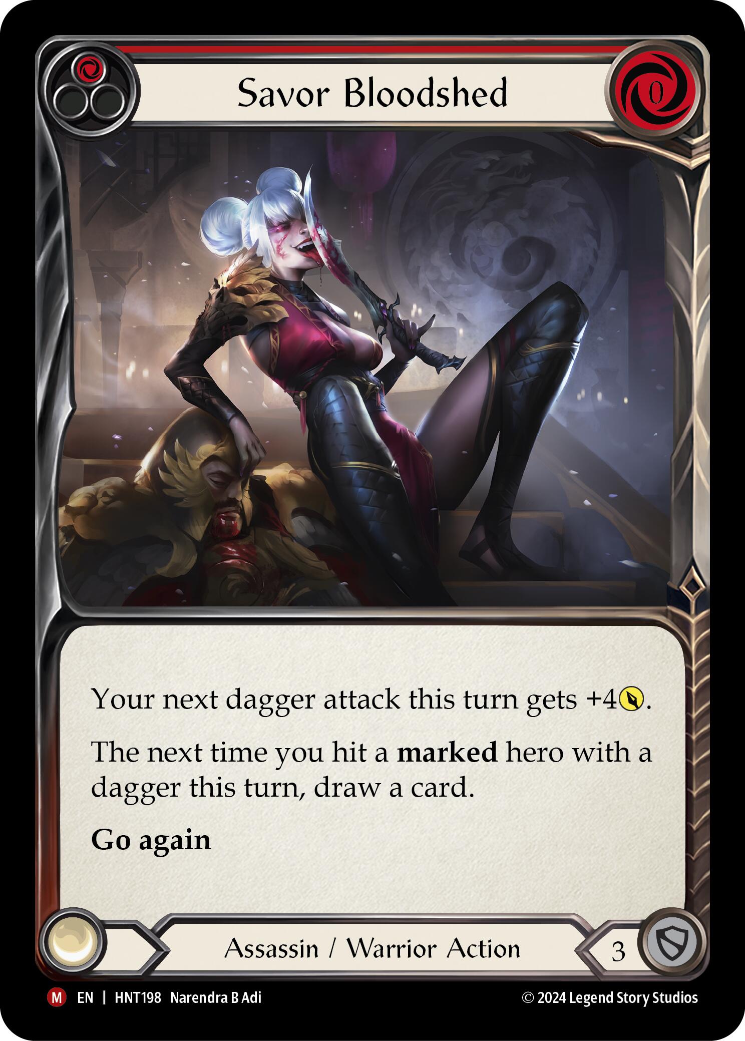 Savor Bloodshed [HNT198] (The Hunted)  Rainbow Foil | Cracking-Singles