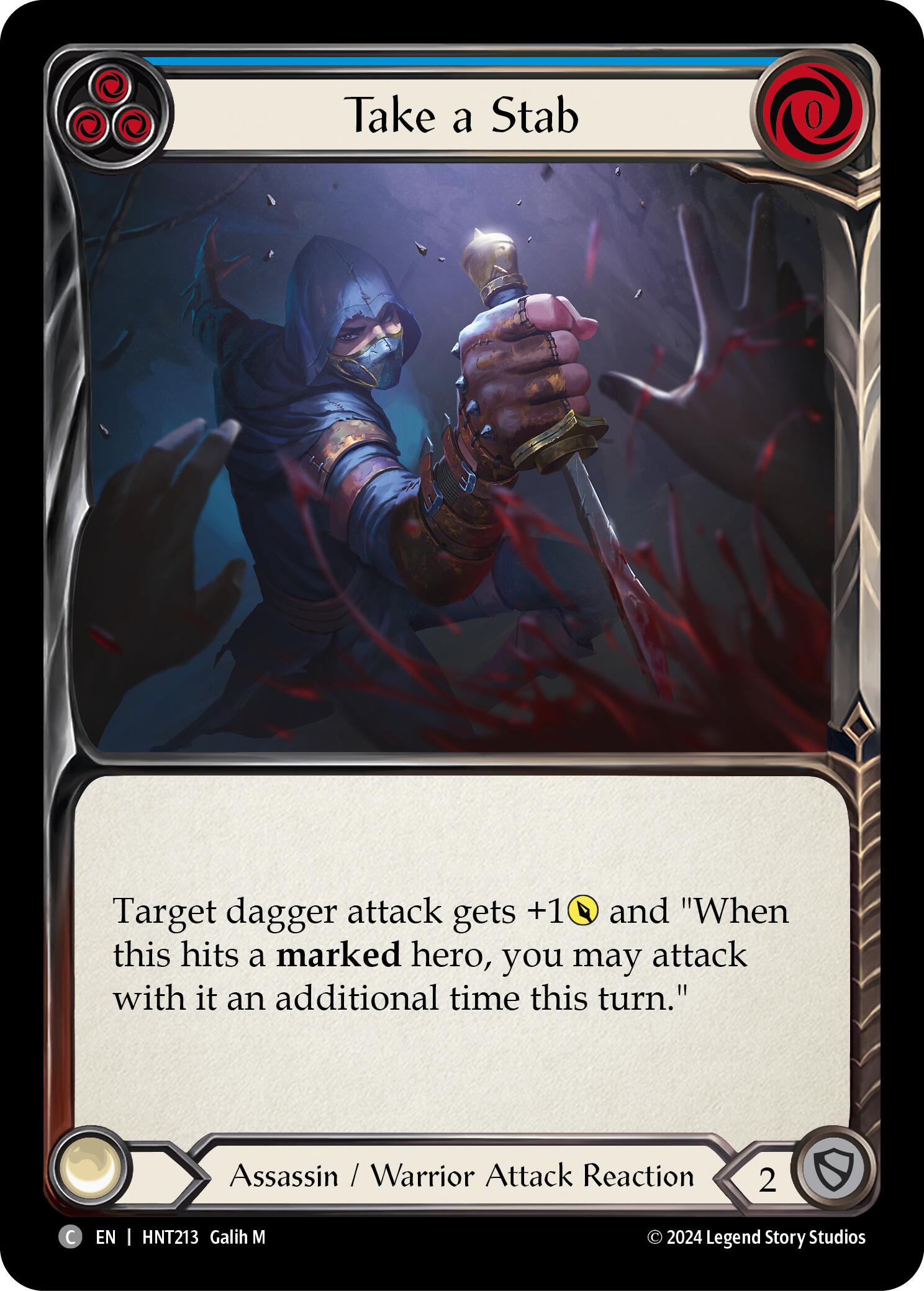 Take a Stab (Blue) [HNT213] (The Hunted)  Rainbow Foil | Cracking-Singles