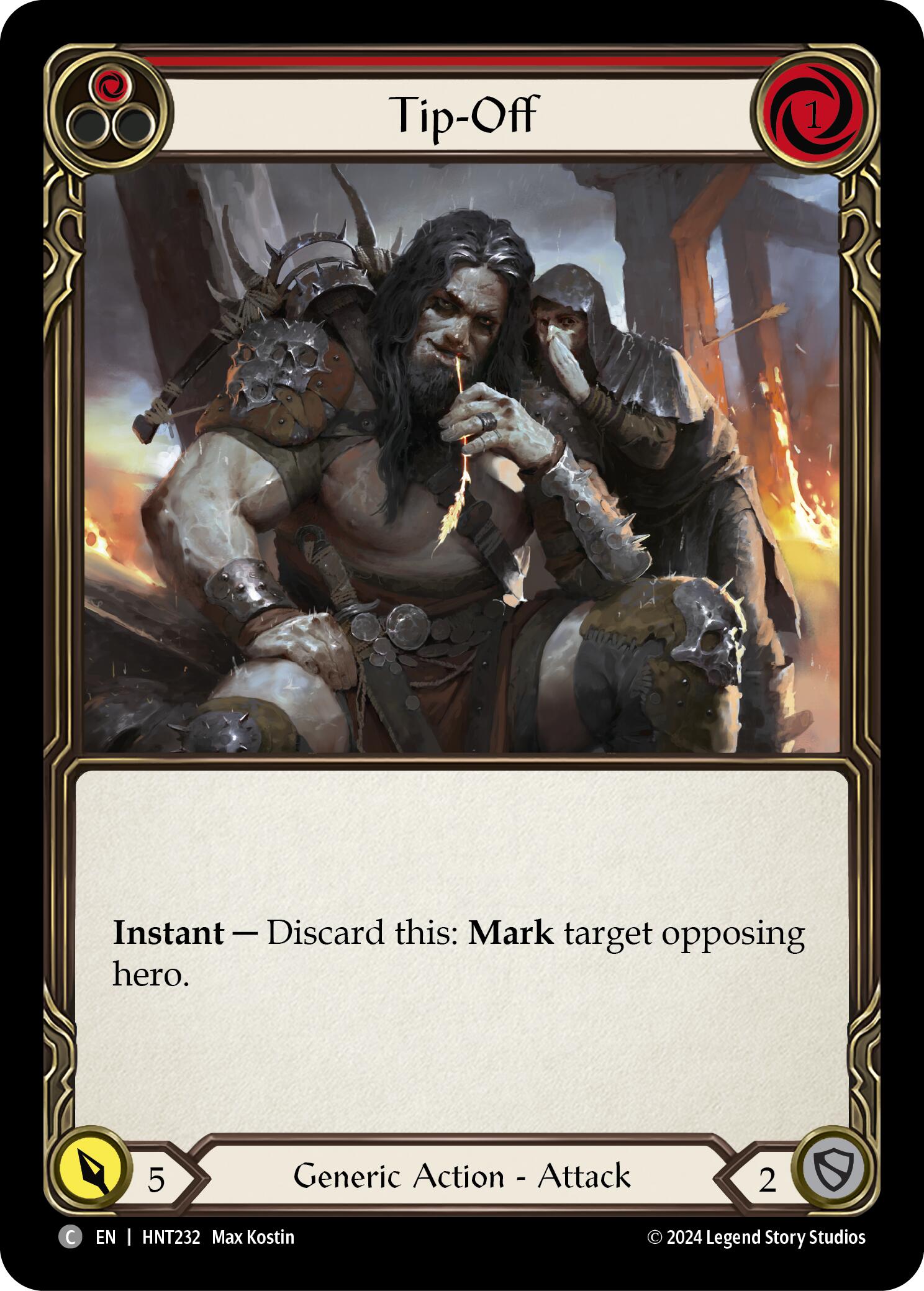 Tip-Off (Red) [HNT232] (The Hunted)  Rainbow Foil | Cracking-Singles