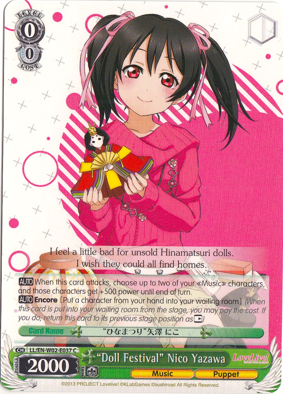 "Doll Festival" Nico Yazawa (LL/EN-W02-E037 C) [Love Live! DX Vol.2] | Cracking-Singles