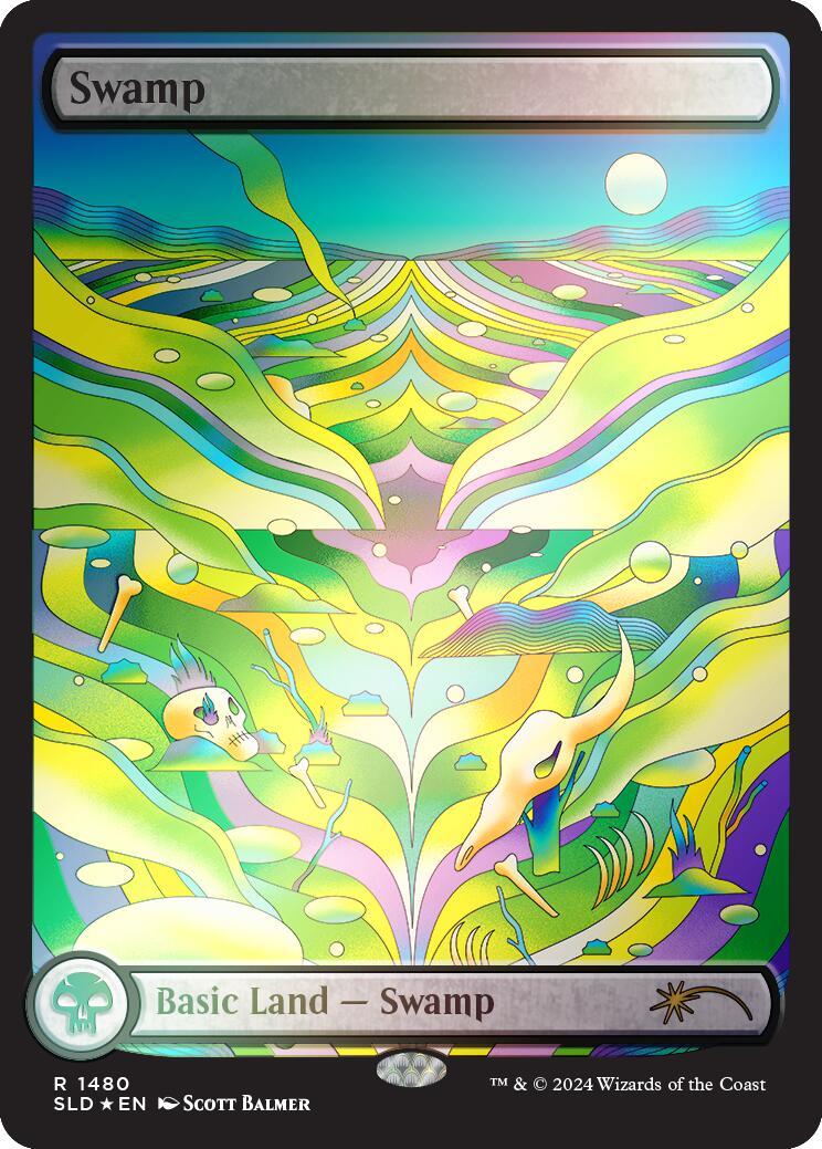 Swamp (1480) (Rainbow Foil) [Secret Lair Drop Series] | Cracking-Singles