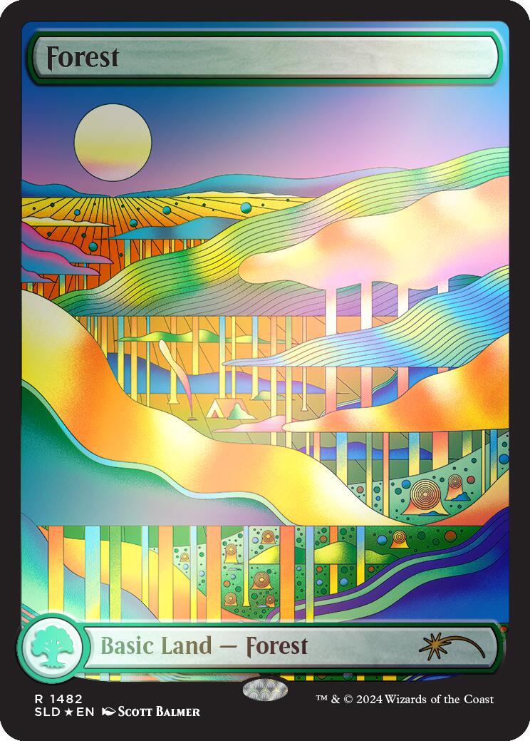 Forest (1482) (Rainbow Foil) [Secret Lair Drop Series] | Cracking-Singles
