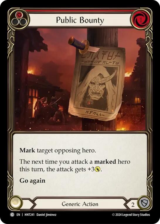 Public Bounty (Red) [HNT241] (The Hunted)  Rainbow Foil | Cracking-Singles
