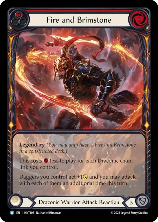 Fire and Brimstone (Extended Art) [HNT105] (The Hunted)  Rainbow Foil | Cracking-Singles