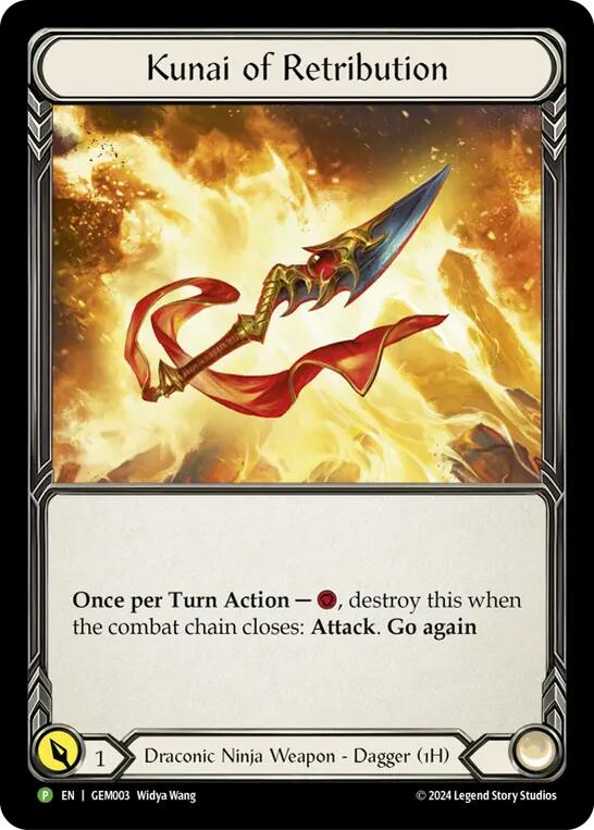 Kunai of Retribution [GEM003] (GEM Pack 1)  Cold Foil | Cracking-Singles