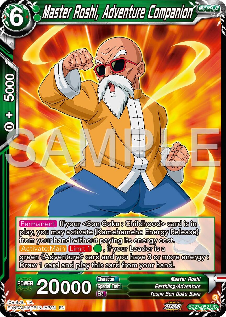 Master Roshi, Adventure Companion (BT27-052) [History of Z] | Cracking-Singles