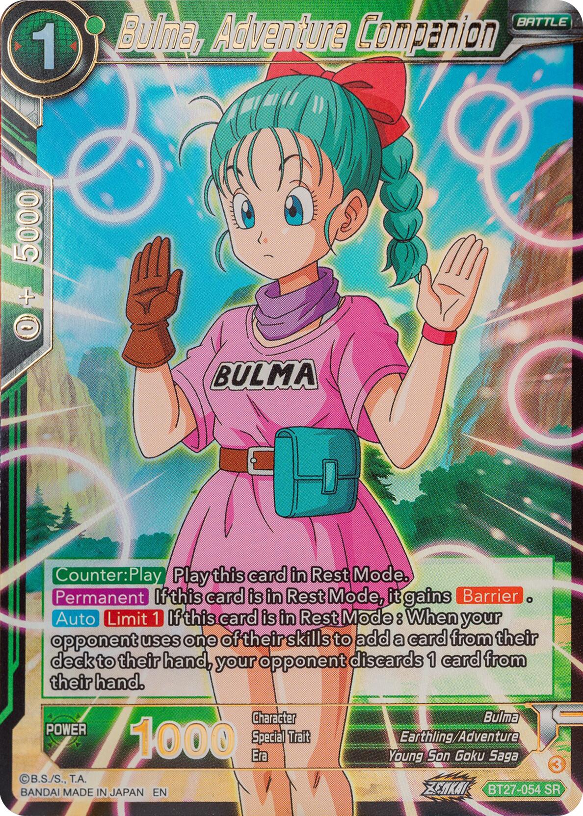 Bulma, Adventure Companion (BT27-054) [History of Z] | Cracking-Singles