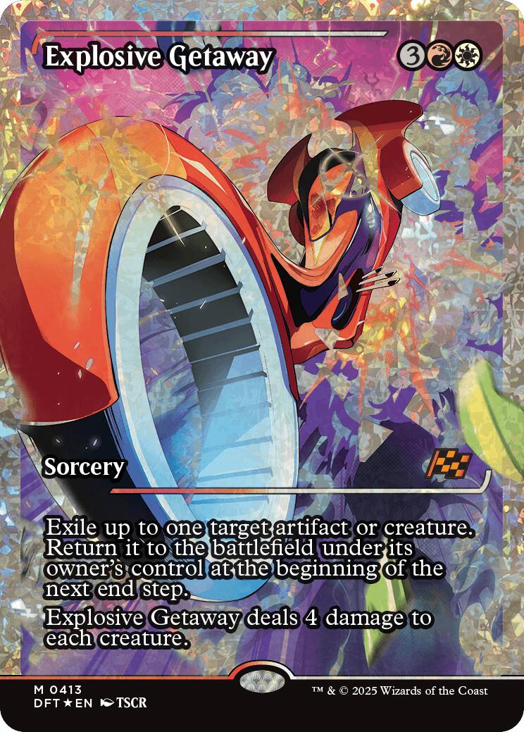 Explosive Getaway (Showcase Fracture Foil) (Japanese) [Aetherdrift] | Cracking-Singles
