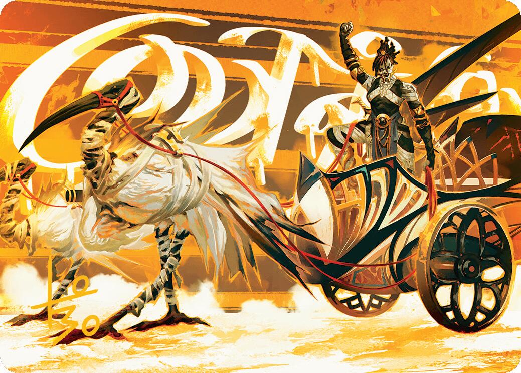 Skyseer's Chariot Art Card (Gold-Stamped Signature) [Aetherdrift Art Series] | Cracking-Singles