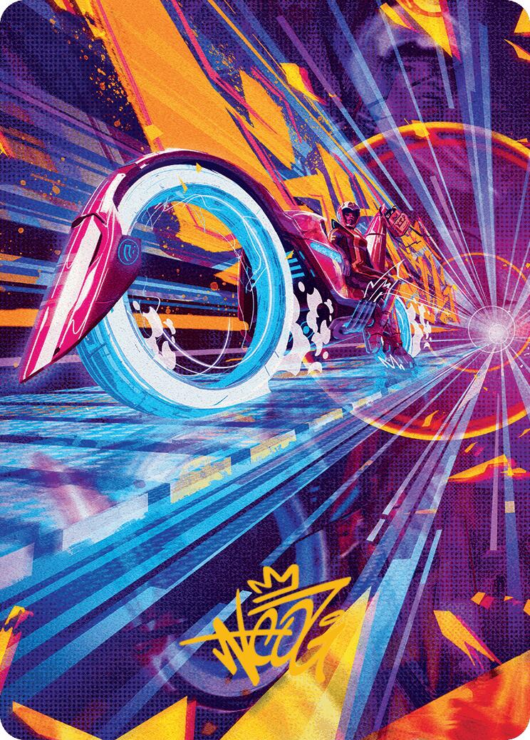 Spotcycle Scouter Art Card (Gold-Stamped Signature) [Aetherdrift Art Series] | Cracking-Singles