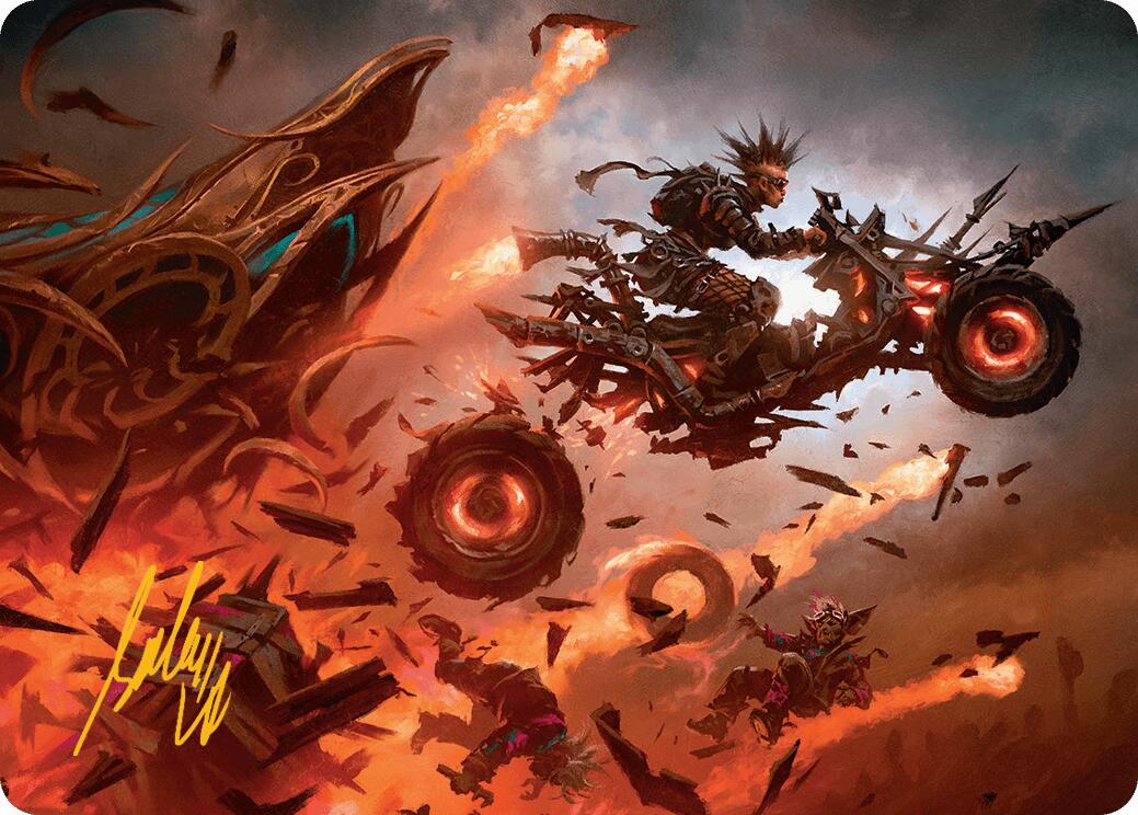 Gastal Blockbuster Art Card (Gold-Stamped Signature) [Aetherdrift Art Series] | Cracking-Singles
