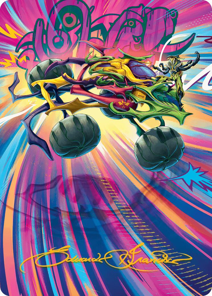 Thunderous Velocipede Art Card (Gold-Stamped Signature) [Aetherdrift Art Series] | Cracking-Singles